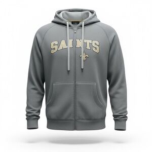 Antigua Men's Full Zip Licensed Hoodie New Orleans Saints NWT
